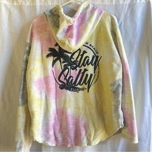 Southern Spirit Women's Hoodie Beach Coverup Tye Dye Sweatshirt Ft Walton Beach